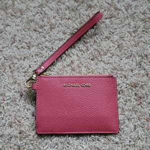 NWT MK Jet Set small leather coin purse